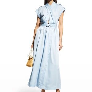Reposhing 10 Crosby Lane Derek Lam Celeste Powder Blue Wrap Dress